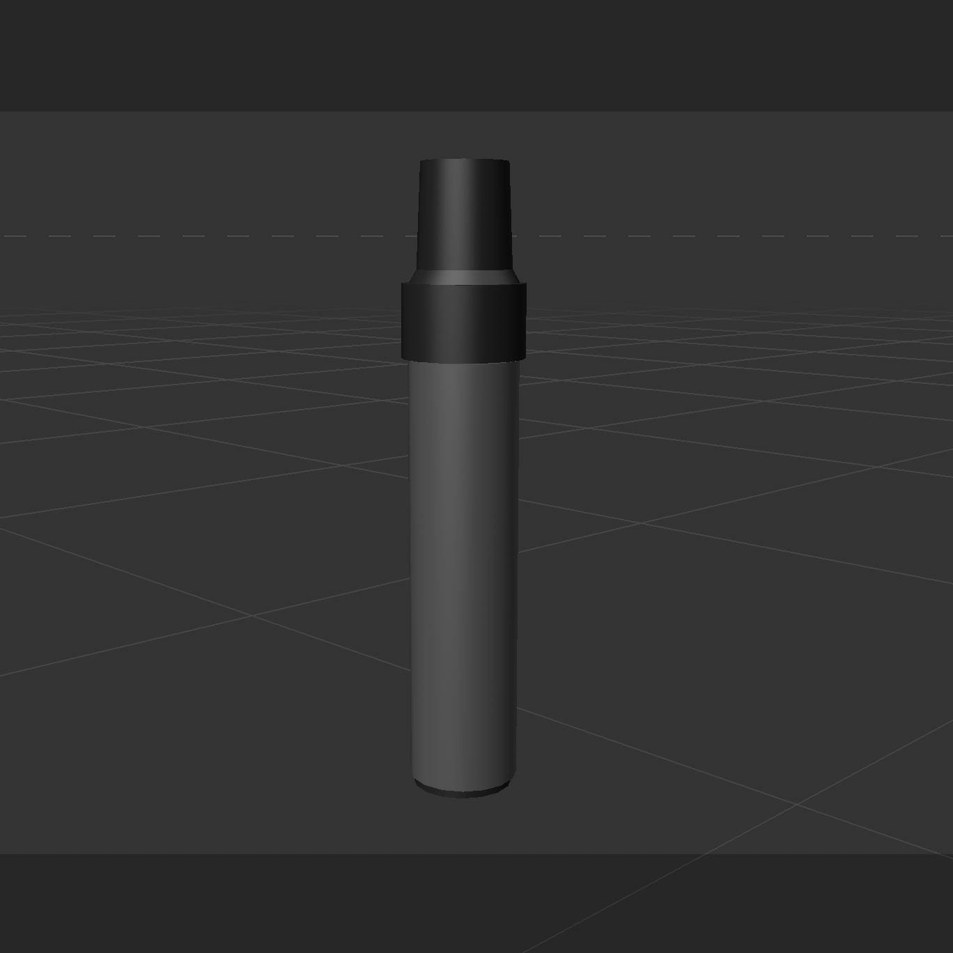 Complete 3D model of the chunky marker from a front-facing angle