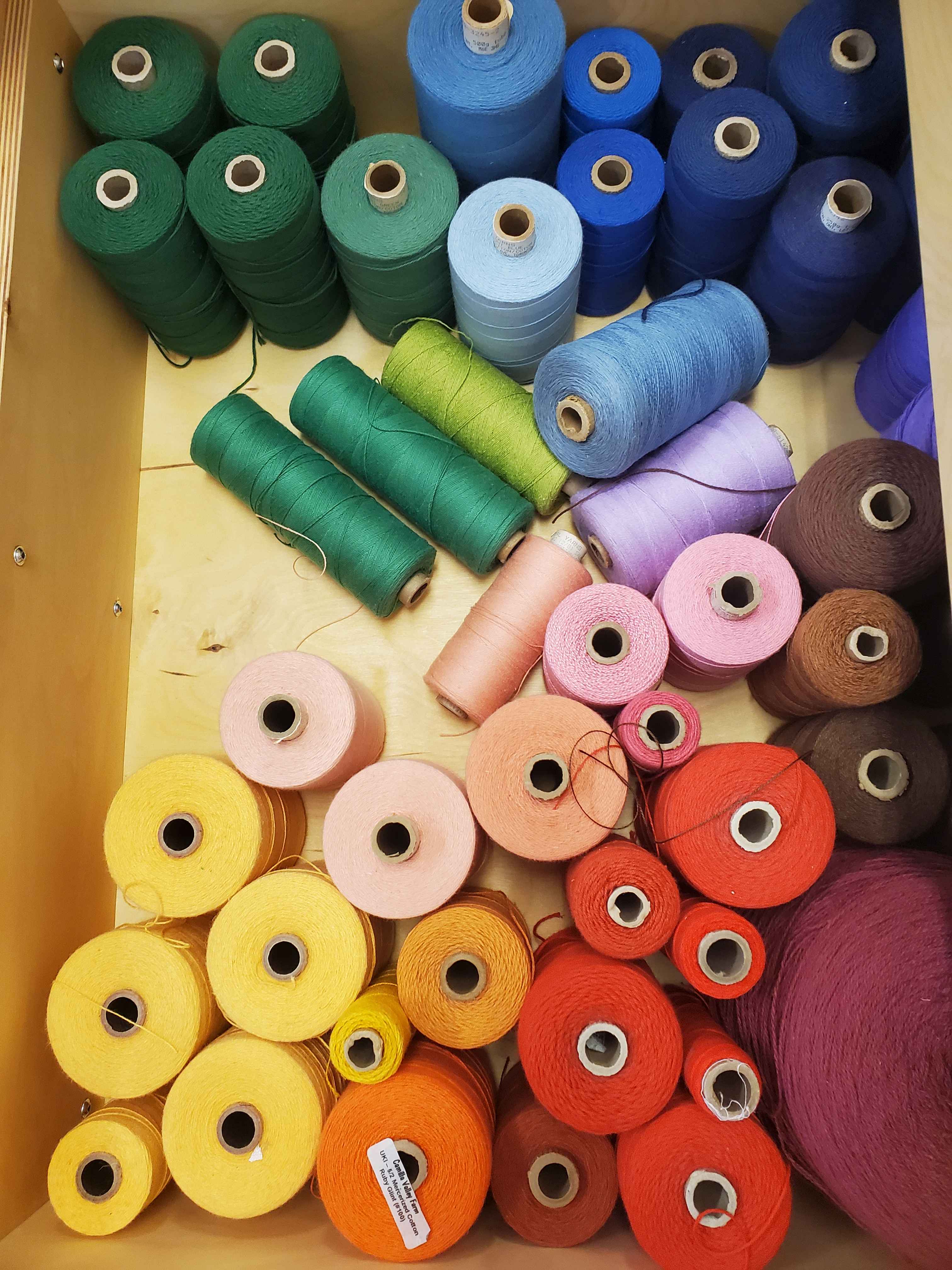 This is thread that is made from wool from the craft and design: textiles program.
