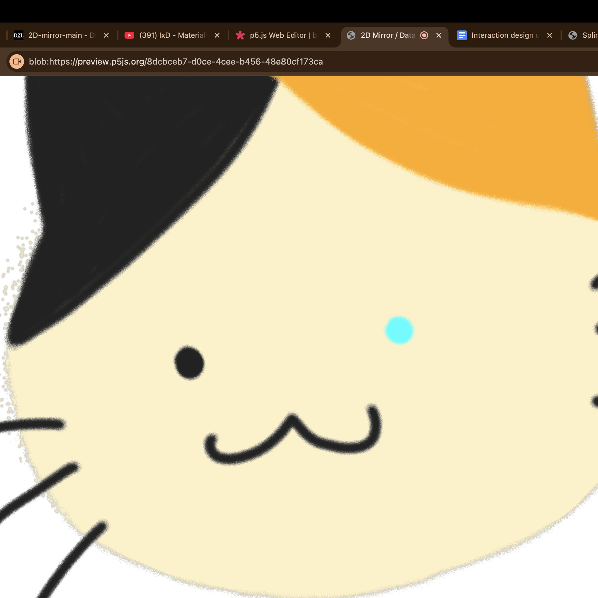 This was what the calico cat looked like when I got as close to the camera as I possibly could.