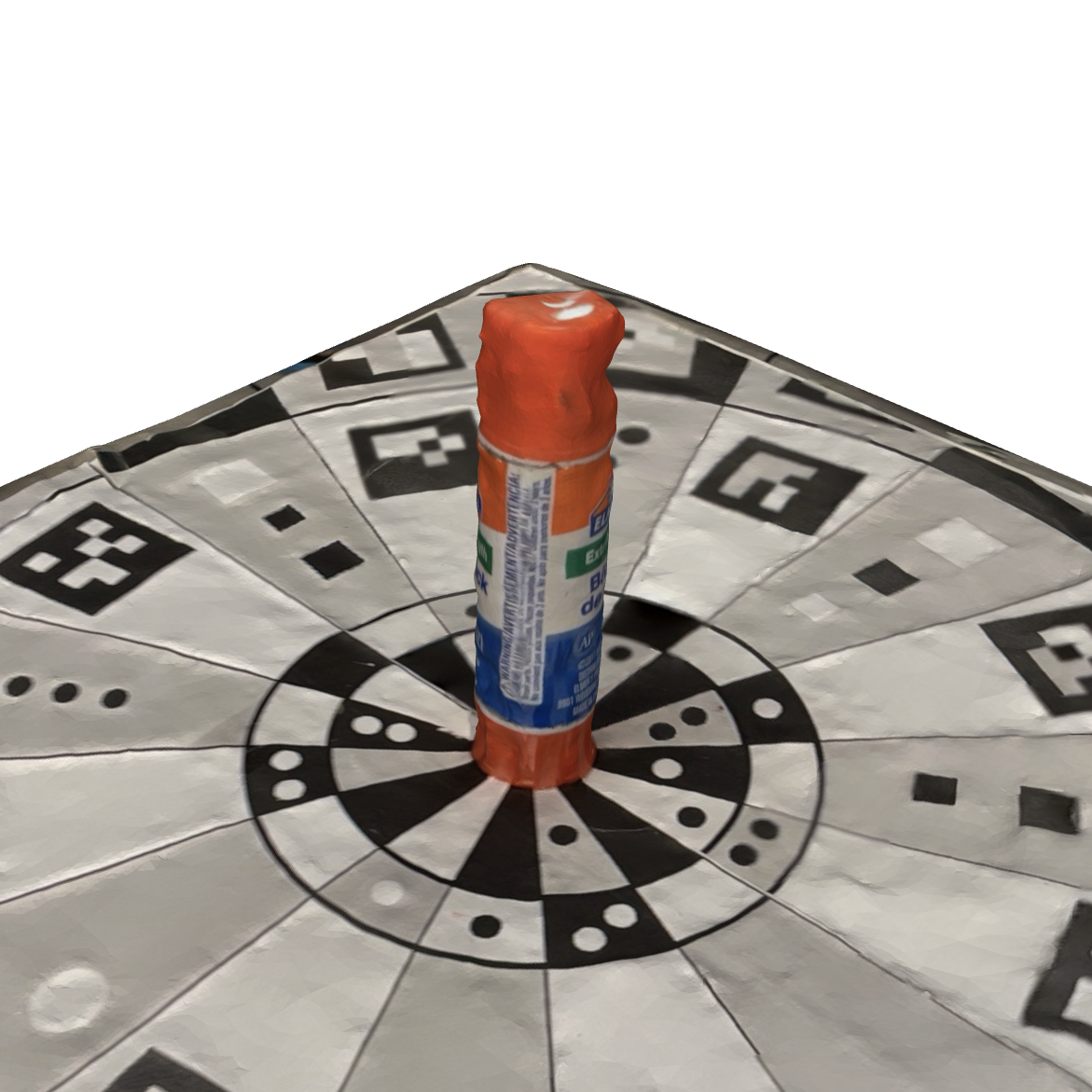 This is a top view of the glue stick scan that I took. At this angle the glue stick definitely doesn't look as bad but there is still a lot of warping on the lid of the object.