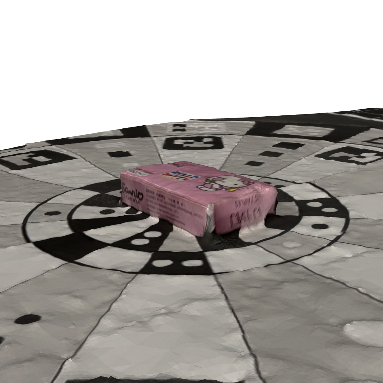 This is a side view of the staple box scan that I took. This angle shows the object mixing with the paper and some warping but its nothing to be bummed about.